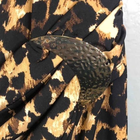 THALIA Sodi Mock Wrap Leopard Dress - Picture 4 of 7